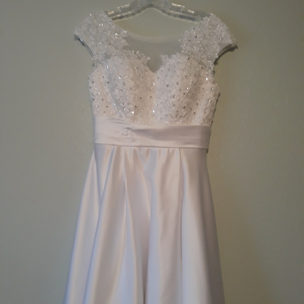 Wedding Dress Floral White Short 4